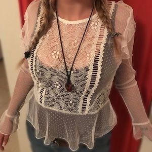 NWOT Lace Overshirt